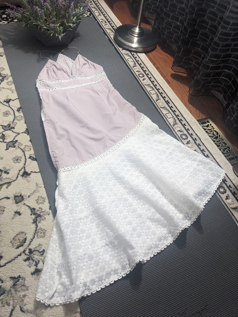 SAYLOR White Eyelet Lace Midi Dress - Picture 10 of 13